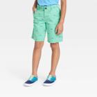 Boys' Flat Front 'at The Knee' Chino Shorts - Cat & Jack Green