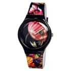 Women's Boum Miam Watch With Custom Patterned Dial - Black