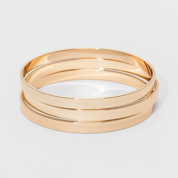 Bangle Bracelet 3pc - A New Day Gold