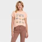 Grayson Threads Women's Stay Groovy Mushroom Grid Short Sleeve Graphic T-shirt - Pink
