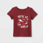Toddler Boys' Adaptive 'out Of This World' Short Sleeve T-shirt - Cat & Jack Burgundy