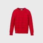 Boys' Holiday Striped Crew Neck Sweater - Cat & Jack Red