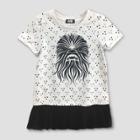 Girls' Star Wars Chewbacca Short Sleeve Tunic - Black/white
