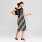 Women's Striped Sleeveless Knit Maxi Dress - A New Day Black/cream (black/ivory)
