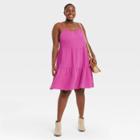 Women's Plus Size Tiered Tank Dress - Universal Thread Pink