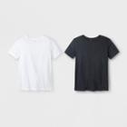 Boys' 2pk Adaptive Short Sleeve T-shirt - Cat & Jack Black/white