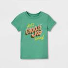 Toddler Boys' 'let's Choose Joy Today' Graphic Short Sleeve T-shirt - Cat & Jack Light Green