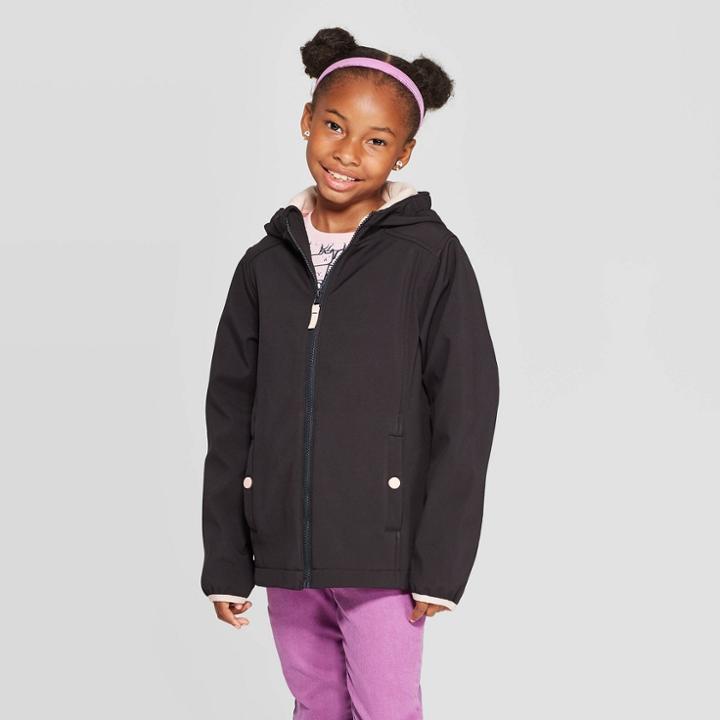 Girls' Softshell Jacket - Cat & Jack Black