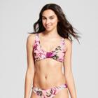 Women's Knot Plunge Front Bikini Top - Mossimo Cool Melon