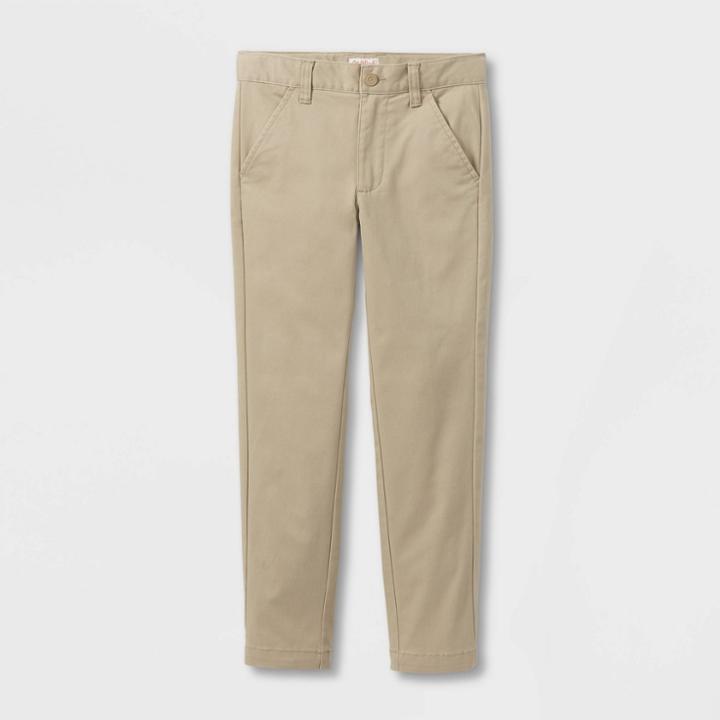 Boys' Skinny Fit Uniform Chino Pants - Cat & Jack Khaki