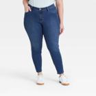 Women's Plus Size Vintage Skinny Jeans - Ava & Viv Medium Wash 14w,