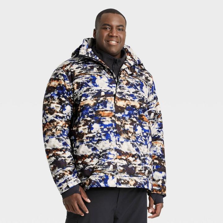 All In Motion Men's Big & Tall Camo Print Snow Sport Jacket With 3m Thinsulate Insulation - All In