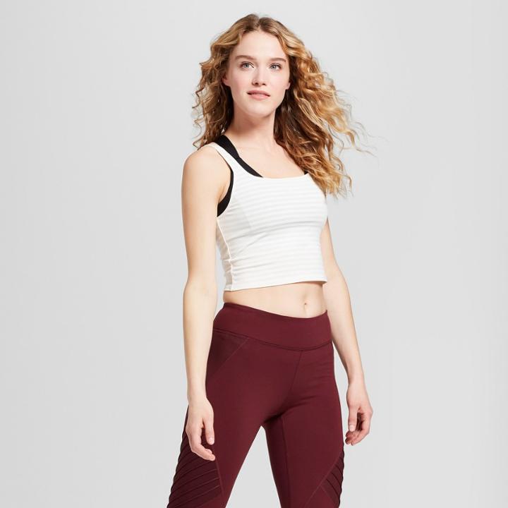 Women's Tonal Striped Crop Top - Joylab