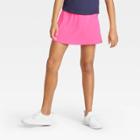 Girls' Stretch Woven Performance Skort - All In Motion Fuchsia Xs, Girl's, Pink