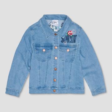 Girls' Spirit Riding Free Graphic Denim Jacket - Blue