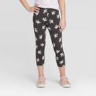 Girls' Unicorn Leggings - Cat & Jack Charcoal S, Girl's, Size: