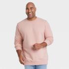 Men's Tall Standard Fit Crewneck Sweatshirt - Goodfellow & Co Pink