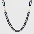 Rectangle Station Necklace - A New Day Black