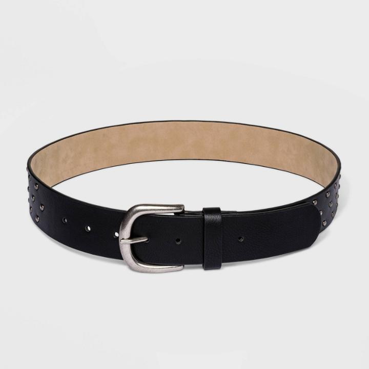 Women's Fable Studded Casual Belt - Wild Fable Black