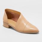 Women's Wenda Faux Leather Wide Width Cut-out Fashion Bootie - Universal Thread Tan 8w,