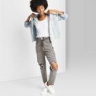 Women's Super-high Rise Distressed Mom Taper Jeans - Wild Fable Dark Gray Wash
