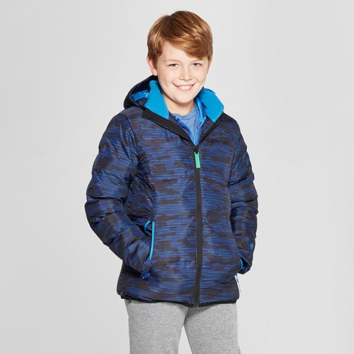 Boys' Printed Puffer Jacket - C9 Champion Royal Blue