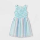 Girls' Sequin Tulle Sleeveless Dress - Cat & Jack Mint