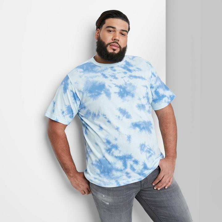 Men's Big & Tall Tie-dye Rolled Collar Knit T-shirt - Original Use