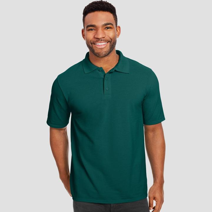Hanes Men's Short Sleeve X-temp Performance Pique Polo Shirt - Forest (green)