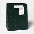Green With Gold Dainty Dot Cub Gift Bag - Sugar Paper , Gold Green