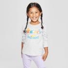 Toddler Girls' Read Together Long Sleeve T-shirt - Cat & Jack Gray