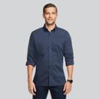 Van Heusen Men's Classic Fit Long Sleeve Button-down Shirt - Black Iris