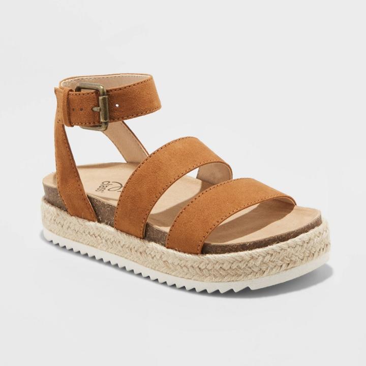 Girls' Agatha Ankle Strap Sandals - Art Class Cognac 13, Toddler Girl's, Red