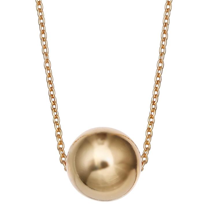 Treasure Lockets Women's Sterling Silver Slider Ball Pendant - Gold