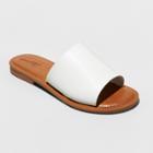 Women's Bertina Wide Width Slide Sandals - Universal Thread White 5.5w,