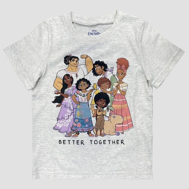 Toddler Girls' Disney Encanto Solid T-shirt - Heather Gray