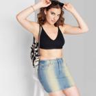 Women's Low-rise Denim Mini Skirt - Wild Fable Blue