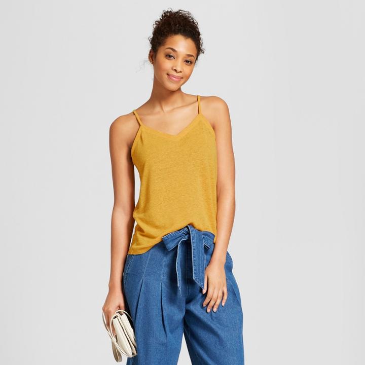 Women's Cross Back Tank Top - Universal Thread Gold