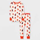 Toddler 2pc Apples Pajama Set - Cat & Jack Cream