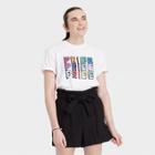 Ev Lgbt Pride Pride Gender Inclusive Adult 'pride Pride Pride' Short Sleeve Graphic T-shirt - White
