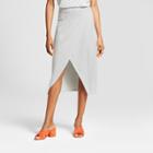Women's Faux Wrap Midi Skirt - K By Kersh