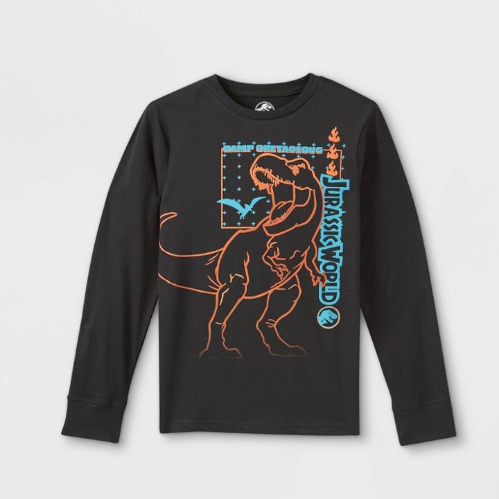 Kids' Jurassic World Long Sleeve Graphic T-shirt - Black