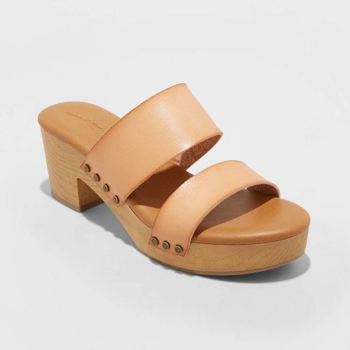 Women's Reagan Mule Clog Heels - Universal Thread Tan