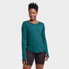Women's Long Sleeve Essential T-shirt - All In Motion Teal Xs, Women's, Blue