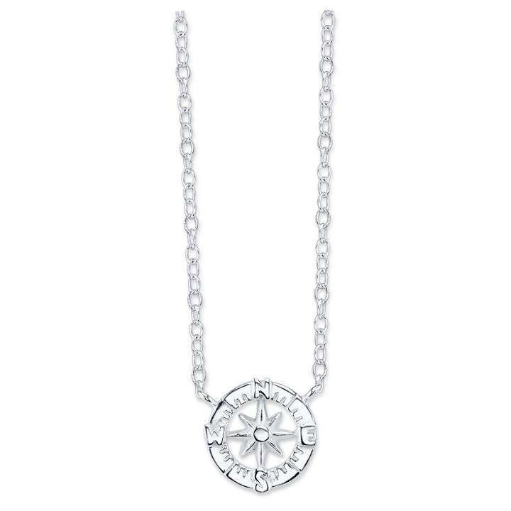 Target Women's Sterling Silver Compass Station Necklace -