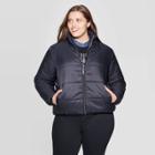 Women's Plus Size Puffer Jacket - Universal Thread Black