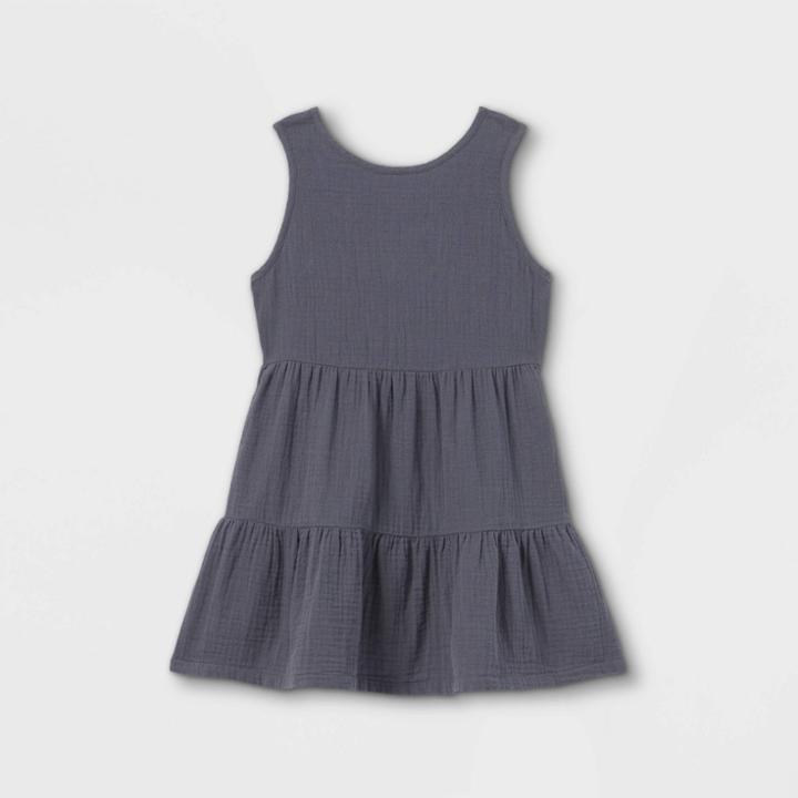 Toddler Girls' Tiered Tank Dress - Cat & Jack Gray