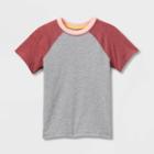 Toddler Boys' Colorblock Short Sleeve Jersey Knit T-shirt - Cat & Jack Charcoal Gray