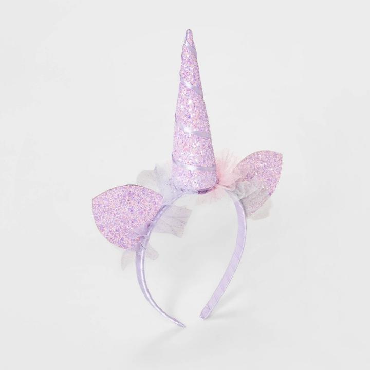 Girls' Unicorn Glitter Headband - Cat & Jack Purple, Women's