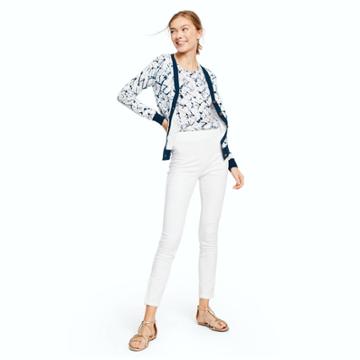 Women's Shibori Print Long Sleeve V-neck Cardigan - Thakoon For Target White/blue Xs, Women's, White Blue